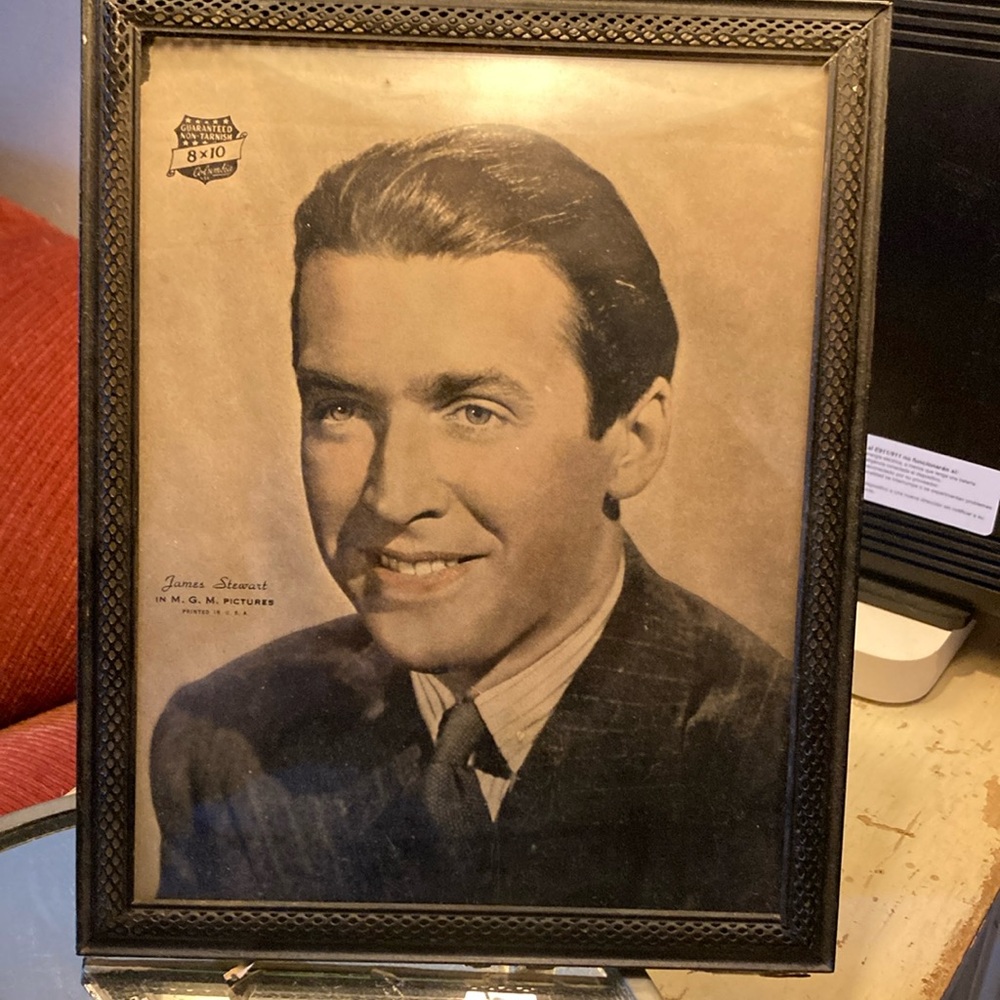 Metal frames of Jimmy Stewart MGM pictures One of a Kind